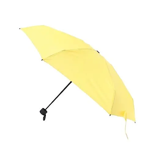 Produktbild: TOGEVAL Mini Gelber Regenschirm 5 Fach Faltbar UV Schutz Winddicht Tragbar Reiseschirm Wasserdicht Sonnenschutz Für Damen Und Herren