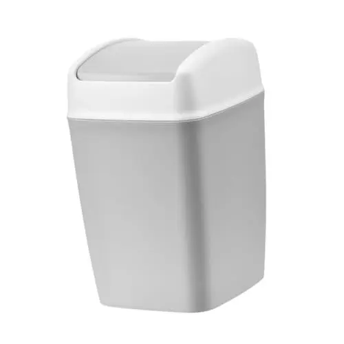 Produktbild: TOGEVAL Badezimmer-mülleimer Mit Deckel Küchen-mülleimer Großes Fassungsvermögen Robustes Hips-material Kleiner Mülleimer Für Schreibtisch Schlafzimmer Büro