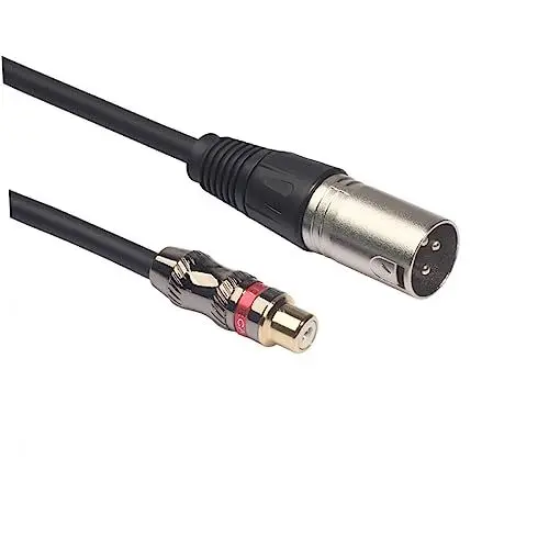 Produktbild: TOGEVAL Audio-verbindungskabel Buchse Auf Adapter 0 3 M Länge Lautsprecher-verstärker- Schwarz Tr026k17-03