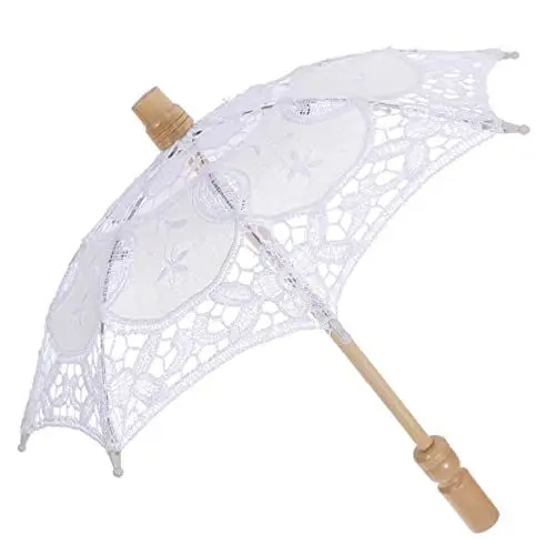 Produktbild: TOGEVAL Eleganter Spitzen- Für Frauen Hochzeitsdekoration Regenschirm Foto-requisite Party-foto-requisiten