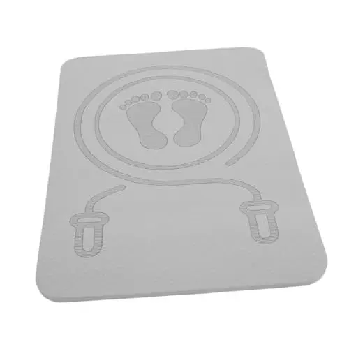 Produktbild: TOGEVAL Sprungmatte Heim-gymnastikmatte Fitness-rutschmatte Tpe-trainingsmatte Schalldämmung Sportmatte Leises Springpad Multifunktions-trainingspad Grau 60 X 40 Cm