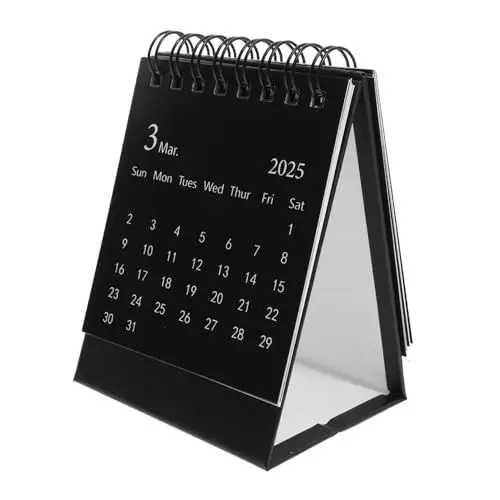 Produktbild: TOGEVAL Schreibtisch Kalender Memo Pad Monatliche Desktop Kalender 2024-2025 Stehend Schreibtisch Kalender Für