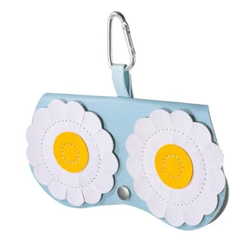 Produktbild: TOGEVAL Tragbare Sonnenbrillentasche Kreatives Brillenetui Mit Blumenmuster Aufbewahrungstasche Für Frauen Jungen Und Mädchen