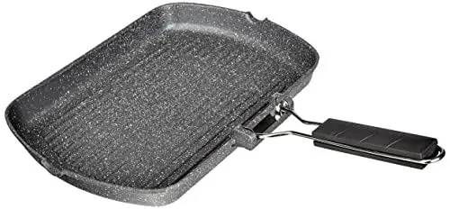 Produktbild: Tognana Porcellane wi758bdamnf rechteckig Grill Pan – Stieltopf, rechteckig, Brot, Schwarz, Grau, Aluminium, Aluminium, 4 mm