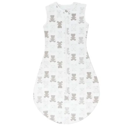 Produktbild: TOGOU2S Sommerschlafsack Baby 0.5 Tog Schlafsack Baby Sommer 100% Baumwolle Sommerschlafsack Baby Atmungsaktiv Schlafsack für Unisex Neugeborene Jungen Mädchen 0-6 Monaten