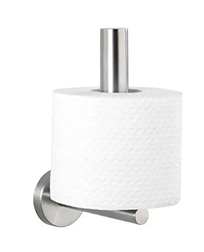 Produktbild: WENKO Ersatzrollenhalter Mod. Bosio Matt, Wandhalter für Toilettenpapier aus Edelstahl, mattierte Oberfläche, 8 x 18 x 12,5 cm