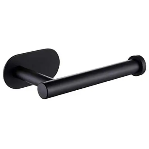 Produktbild: Toilettenpapierhalter ohne Bohren SUS304 Papierhalter Edelstahl toilettenhalter Klopapierhalter Selbstklebend Papierrollenhalter Klorollenhalter Wandrollenhalter für Toilette Küche Badzimmer (Schwarz)
