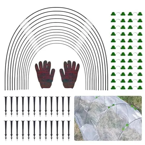 Produktbild: Toivize 36 Stück Fiberglas Tunnelbögen 38 cm, robust & flexibel, Folientunnel Set für Hochbeet, Frühbeet, Gewächshaus, Gartentunnel, wetterfest Pflanzenabdeckung, für Gemüse, Obst, Kräuter