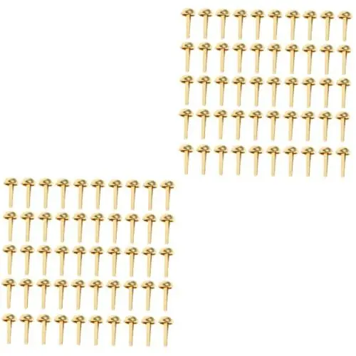 Produktbild: TOKIDNY 2 Sets Bastelmaterialien Für Kinder Sichere Dekorative Nieten Mini-zweibeinnägel Brads Befestigungselemente Rund 50 Stück X 2