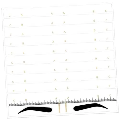 Produktbild: TOKIDNY 10St Augenbrauen-Vorlage augenbrauenschablone augenbrauen schablonen Lineal zum Formen der Augenbrauen Schablone zum Formen der Augenbrauen Abs werkzeug Augenbrauen-Lineal-Tool PVC