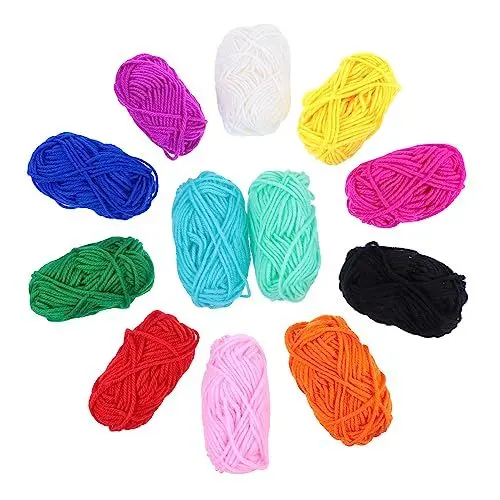 Produktbild: TOKIDNY 12 Rollen Handarbeitsgarn 12 Acryl-strickgarn Zum Häkeln Weben Wolle Für Jungen Und Mädchen Und Schals Mützen Schals Schuhe Taschen