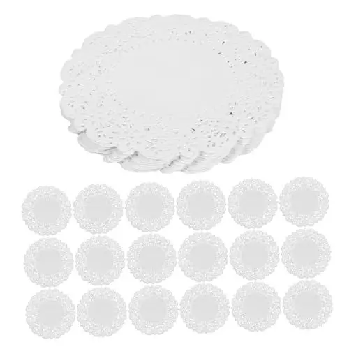 Produktbild: TOKIDNY 140stücke Runde Papierdeckchen Für Snacks Und Backwaren Ölabsorbierende Doilies Für Kuchen Pizza Und Desserts
