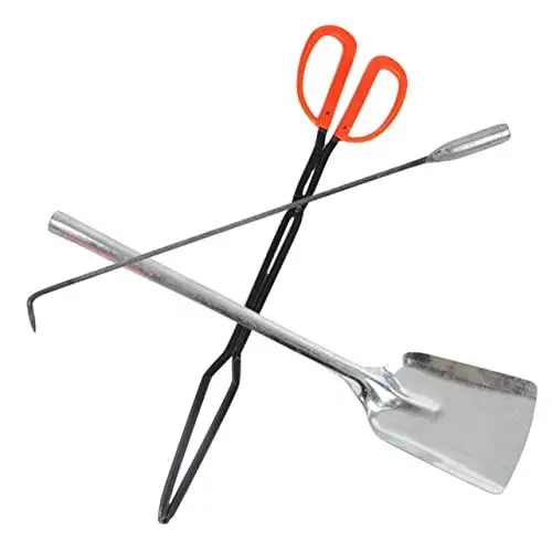 Produktbild: TOKIDNY 1 Satz Rußschaufel-set Tragbare Feuerstelle Kohleklemme Kaminwerkzeug Kohleclip Tragbarer Grill Kohlezange Grill Tragbar Grill Im Freien Kaminschürhakenzange Tragbarer Kamin Eisen