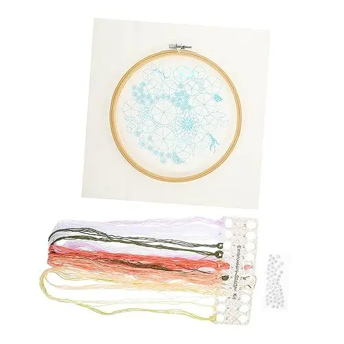 Produktbild: TOKIDNY 1 Satz Stickerei-Kit embroidery set Handarbeits-Set Blumen-Kit Kreuzstich-Set Pflanzen-Kit Handwerk für Starter-Nähset gezählte Kreuzstichpackungen für Erwachsene Plastik