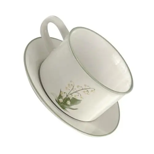Produktbild: TOKIDNY Tasse Mit Blumenmuster Isolierte Keramiktasse Espressotasse Mit Untertasse Cappuccinotasse Für Kaffee