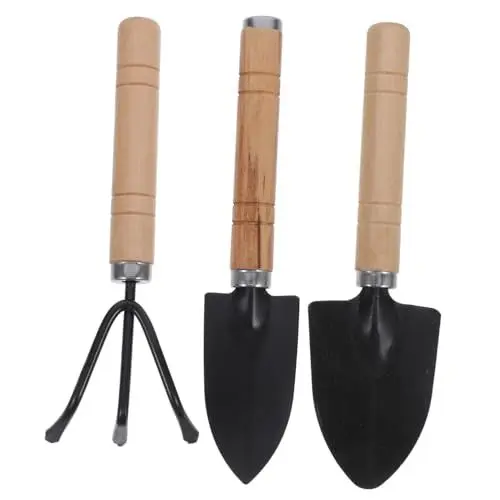 Produktbild: TOKIDNY Gartenpflegewerkzeuge Gartenwerkzeug Set 3 Teilig Handkelle Handspaten Und Gartenrechen Für Das Pflanzen Von Blumen Gemü Und Sukkulenten Hochwertige Gartenwerkzeuge Aus Robustem Material Mit