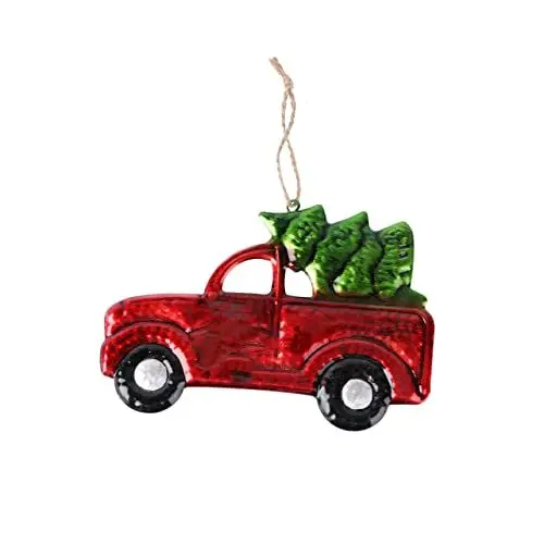 Produktbild: TOKIDNY Auto Eisen Blatt Ornament Weihnachten Baum Zufällig Auto Richtung Weihnachten Decor