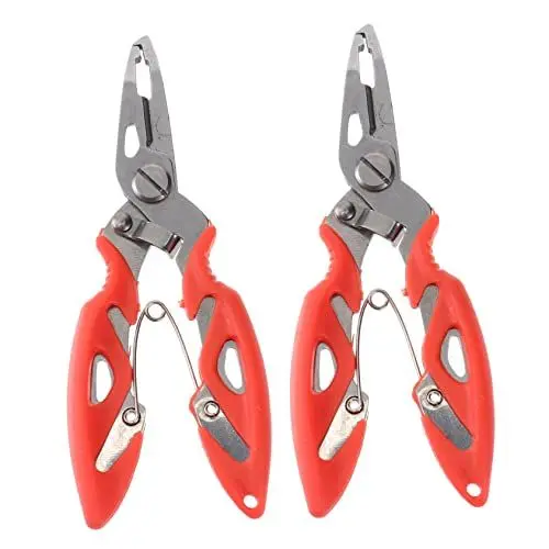 Produktbild: TOKIDNY 2 Stück Angelzange Edelstahl Praktisch Langlebiger Angelschnurschneider Rostfrei Ideal Für Meeresangeln Multifunktional Und Robust