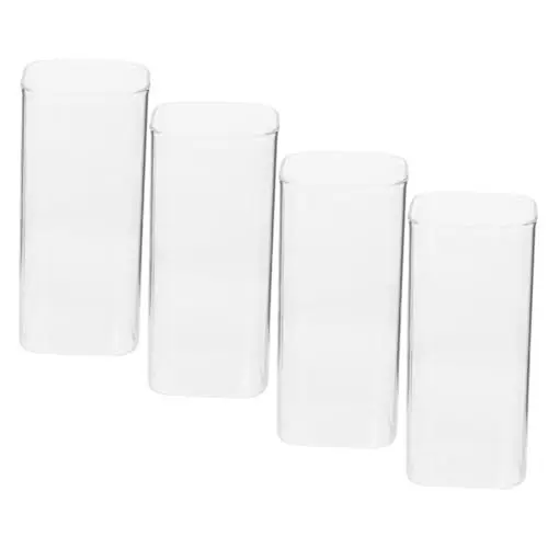 Produktbild: TOKIDNY Design 4pc Glas Basis Hohe Trinkgläser 400ml Stapelbar Kristall Für Küche