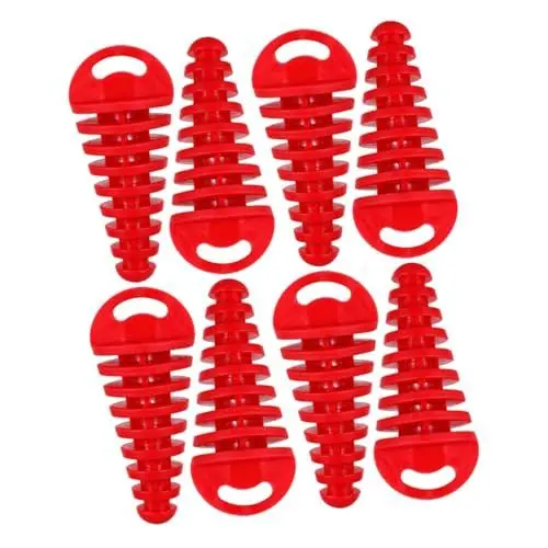 Produktbild: TOKIDNY 8St Motorradzubehör Motorradauspuff Motorradteile Auspuffrohr-Waschstopfen Auspuffspitze Auspuffrohr-Entlüftungsstopfen Stecker für Abgasreinigung Auspuffstopfen PVC rot