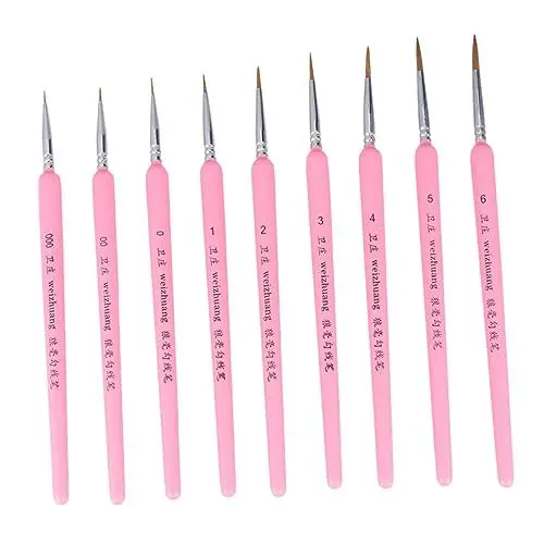 Produktbild: TOKIDNY 9St feine Detailfarbe feine Pinsel Detailkunstpinsel Miniatur-Malpinsel Fuß-Charme Mikropinsel acrylharz acrylklötzchen brushmarker pinsel stifte Miniaturfarbe Detailpinsel Bambus