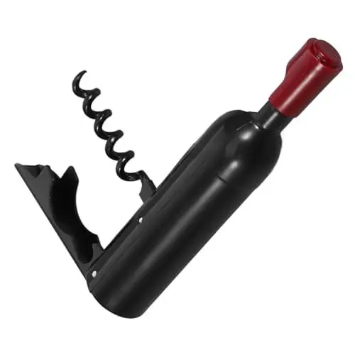 Produktbild: TOKIDNY Rotwein Flaschenöffner Mit Magnet Multifunktionaler Korkenzieher Im Weinflaschen-design Praktisches Werkzeug Für Bier Und Wein Kompakt Und Tragbar Für Zuhause Und Unterwegs