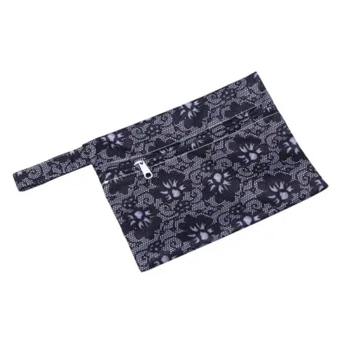 Produktbild: TOKIDNY Windeltasche Mit Reißverschluss Kleine Windeltasche Tragbar Wickeltasche Für Kleinkinder Hygienebeutel Mit Reißverschluss Outdoor-windeltasche -wickeltaschen Padhalter Black