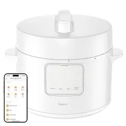 Produktbild: TOKIT Pressure Cooker 5L, Reiskocher Multikocher Druckkochtopf, Elektrischer Schnellkochtopf mit 14 Kochprogramme, Schongarer Joghurtbereiter, MiHome Smart Control Antihaftbeschichtete Innentopf