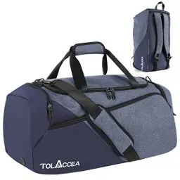 Produktbild: Tolaccea 47L Sporttasche Groß Sporttasche Rucksack mit Schuhfach Nassfach Wochen Reisetasche Duffel Bag Fitness Trainingstasche für Herren Damen Gym,Reise,Schwimmen,Sauna,fußball (Blau)