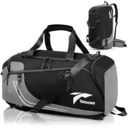 Produktbild: Tolaccea Sporttasche Herren Rucksackfunktion Groß 45L Sportrucksack mit Schuhfach Nassfach, Reisetasche Damen für Fitnessstudio Sauna Fussball Schwimmen Gym（Grau）