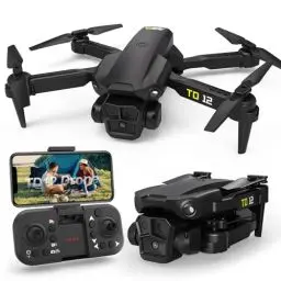 Produktbild: Toladrone Drohne für Anfänger, Drohne mit ESC Kamera Mini Drohne Faltbare FPV Drohnen mit Headless-Modus RC Quadcopter mit 2 Batterien Drohne mit Kamera TD12 Drohne