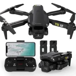 Produktbild: Toladrone Drohne mit Kamera, Drone für Erwachsene Mini-Drohne mit 90° ESC-Kamera Faltbare FPV Drohnen für Anfänger RC Quadcopter mit Optische Flusspositionierung 2 Batterien TD12