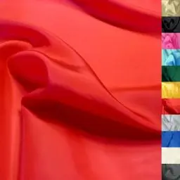 Produktbild: TOLKO 1m Futterstoff Meterware Futter-Taft | Blickdicht knitterarm | universal Stoff Dekostoff Kleiderstoff Hochzeitsstoff Kostümstoff | Stoffe zum Nähen Meterware Dekorieren (Rot)