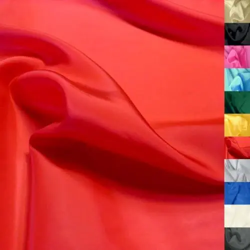 Produktbild: TOLKO 1m Futterstoff Meterware Futter-Taft | Blickdicht knitterarm | universal Stoff Dekostoff Kleiderstoff Hochzeitsstoff Kostümstoff | Stoffe zum Nähen Meterware Dekorieren (Rot)