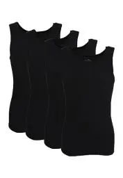 Produktbild: TOM TAILOR 4er Pack Herren Doppelripp Tank Top Unterhemd L