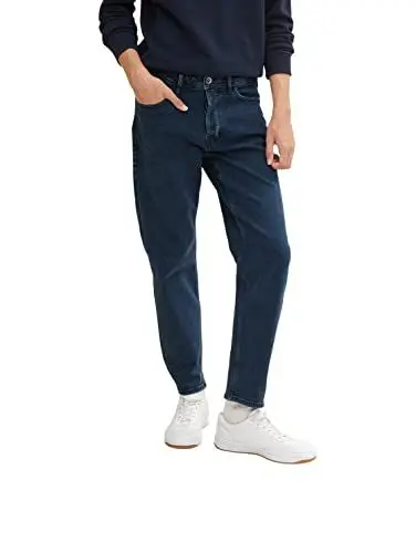 Produktbild: TOM TAILOR DENIM Herren Loose Fit Jeans 1035797, 10173 - Dark Stone Blue Black Denim, 29W / 32L