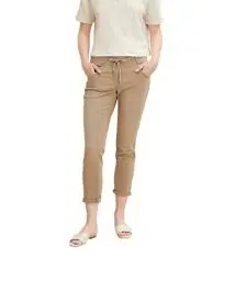 Produktbild: TOM TAILOR Damen 1032046 Tapered Relaxed Hose, 28722 - Dark Sepia, 40W / 28L
