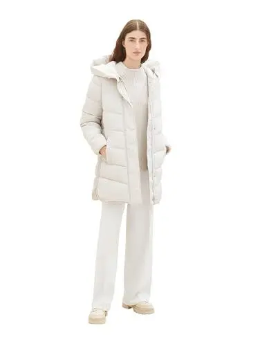 Produktbild: TOM TAILOR Damen 1038692 Steppmantel mit Kapuze, 16339-clouds Grey, L