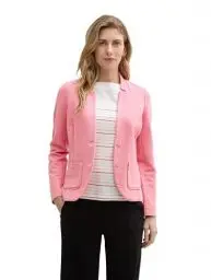 Produktbild: TOM TAILOR Damen 1038703 Basic Ottoman Blazer mit Taschen, 15116 - Bright Rose, L