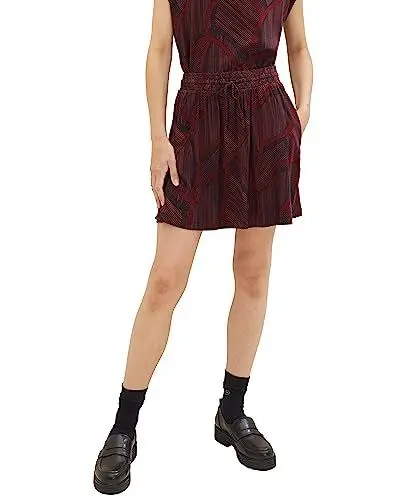 Produktbild: TOM TAILOR Damen 1039872 Rock mit Muster, 32363-navy Abstract Lines, 42