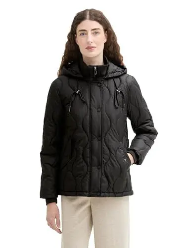 Produktbild: TOM TAILOR Damen 1041487 Quilted Lightweight Steppjacke, 14482-Deep Black, L