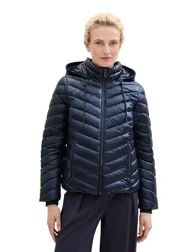 Produktbild: TOM TAILOR Damen 1041489 Lightweight Steppjacke mit Kapuze, 10668-Sky Captain Blue, M