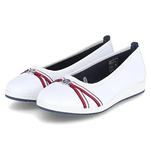 Produktbild: TOM TAILOR Damen 5398601 Ballerinas, Weiß, 40 EU