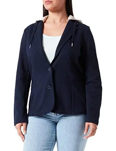 Produktbild: TOM TAILOR Damen Blazer mit Kapuze 1030633, 10668 - Sky Captain Blue, XXL