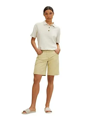 Produktbild: TOM TAILOR Damen Chino Bermuda Shorts 1031730, 28725 - Light Moderate Olive, 32