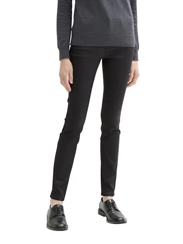 Produktbild: TOM TAILOR Damen Coated Alexa Skinny Jeans in Leder-Optik, 14482 - Deep Black, 30/30
