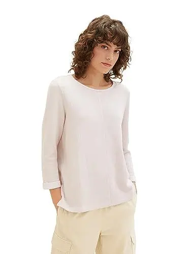 Produktbild: TOM TAILOR Damen Cosy Swearshirt mit 3/4-Arm