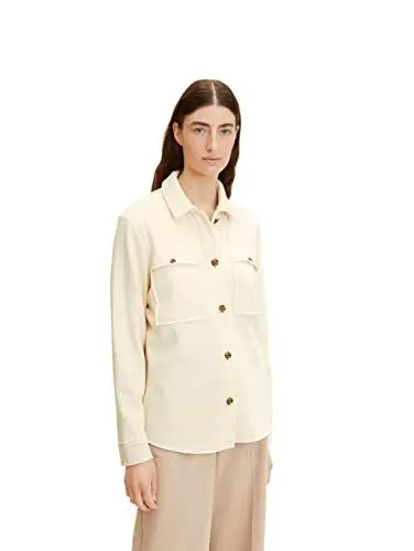 Produktbild: TOM TAILOR Damen Hemdjacke 1034008, 28130 - Soft Buttercream, M