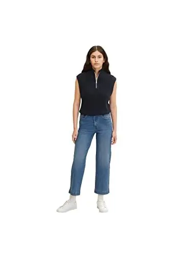 Produktbild: TOM TAILOR Damen High Waist Culotte Jeans 1032666, 10281 - Mid Stone Wash Denim, 32W / 28L