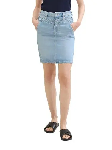 Produktbild: TOM TAILOR Damen Kurzer Jeansrock , light stone bright blue denim, 34